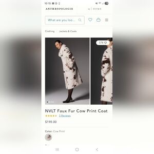 NVLT Faux Fur Coat - White and Brown NWT